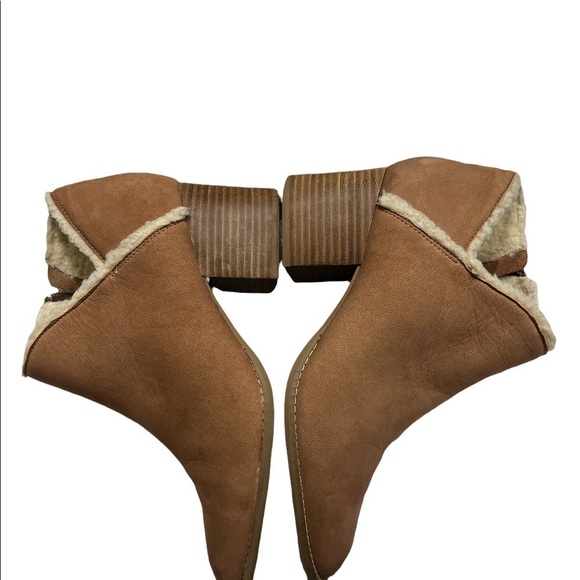 Seychelles Ankle Boots Sherpa Lined Suede Faux-Fur Lined Pointed Booties SZ 9 - Picture 6 of 11
